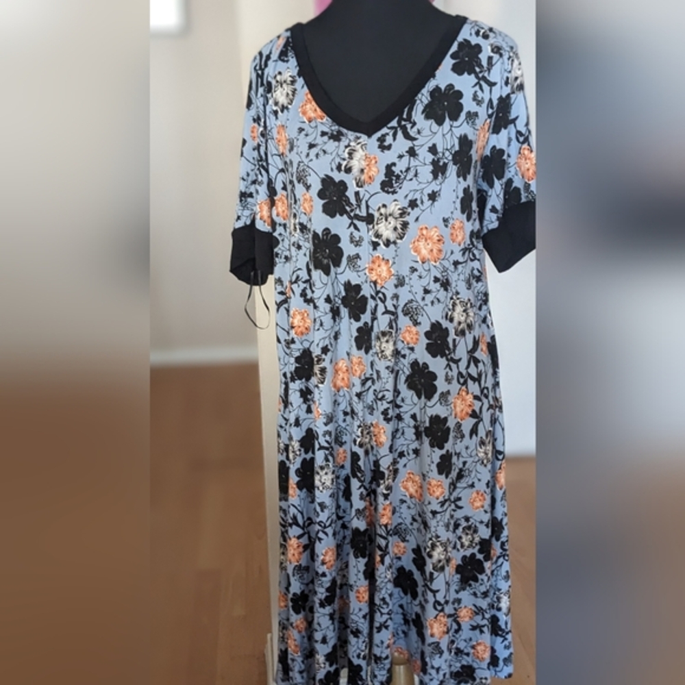 Love & Legend Black and Blue Floral Dress